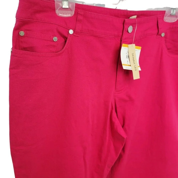 Anne Klein Pink Skinny  Jeans - Picture 2 of 6